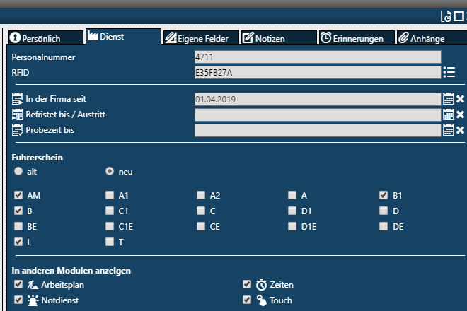 Quickplan Mitarbeiter 